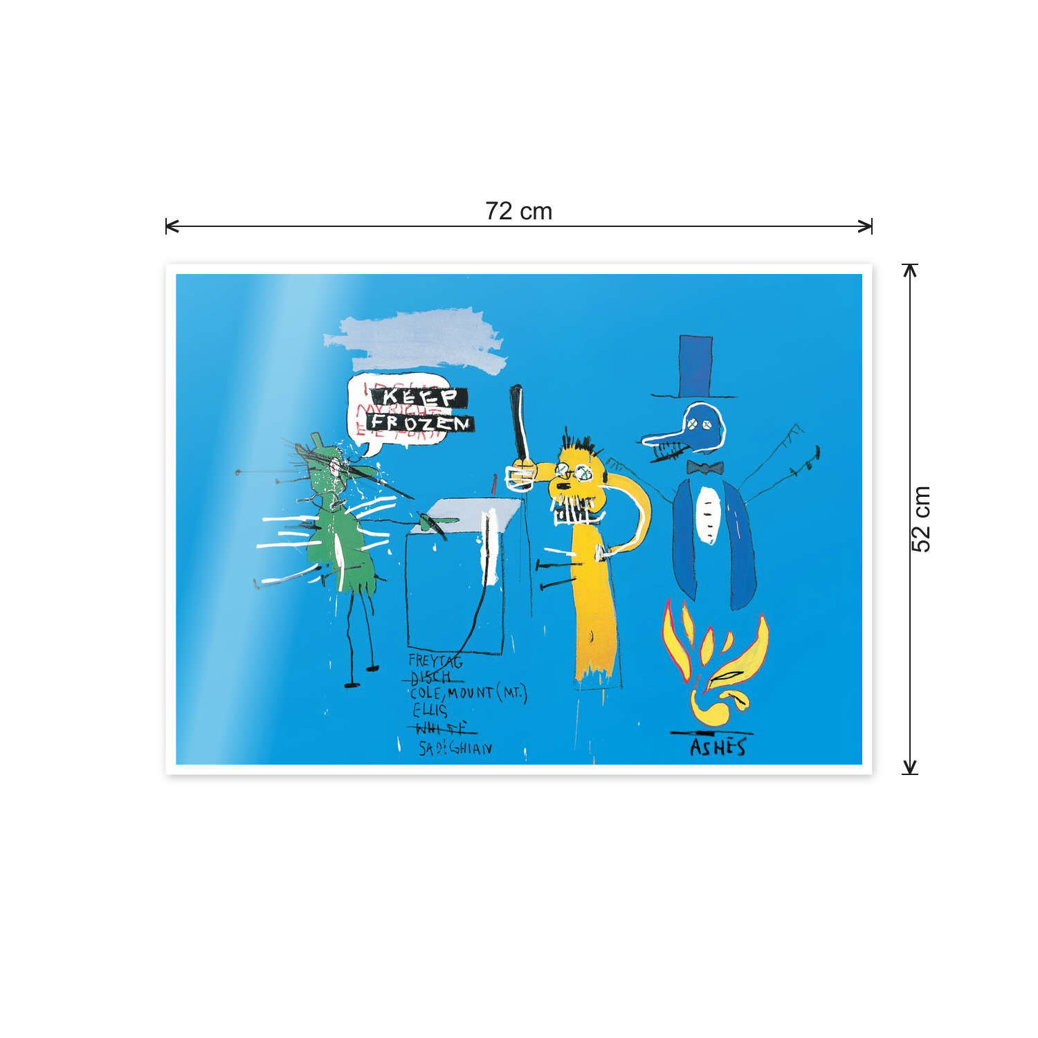 Homage to Basquiat - The Dingoes Thet Park Their Brains With Their Gum cm 70x50 - misure