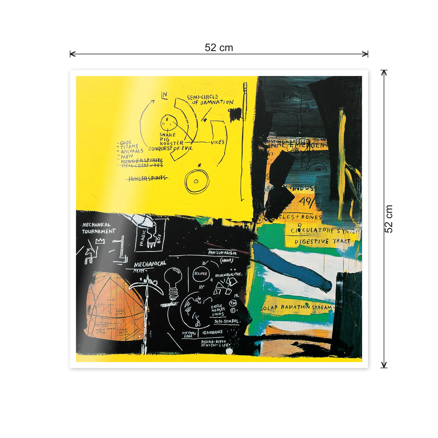 Homage to Basquiat - Untitled cm 50x50 - misure