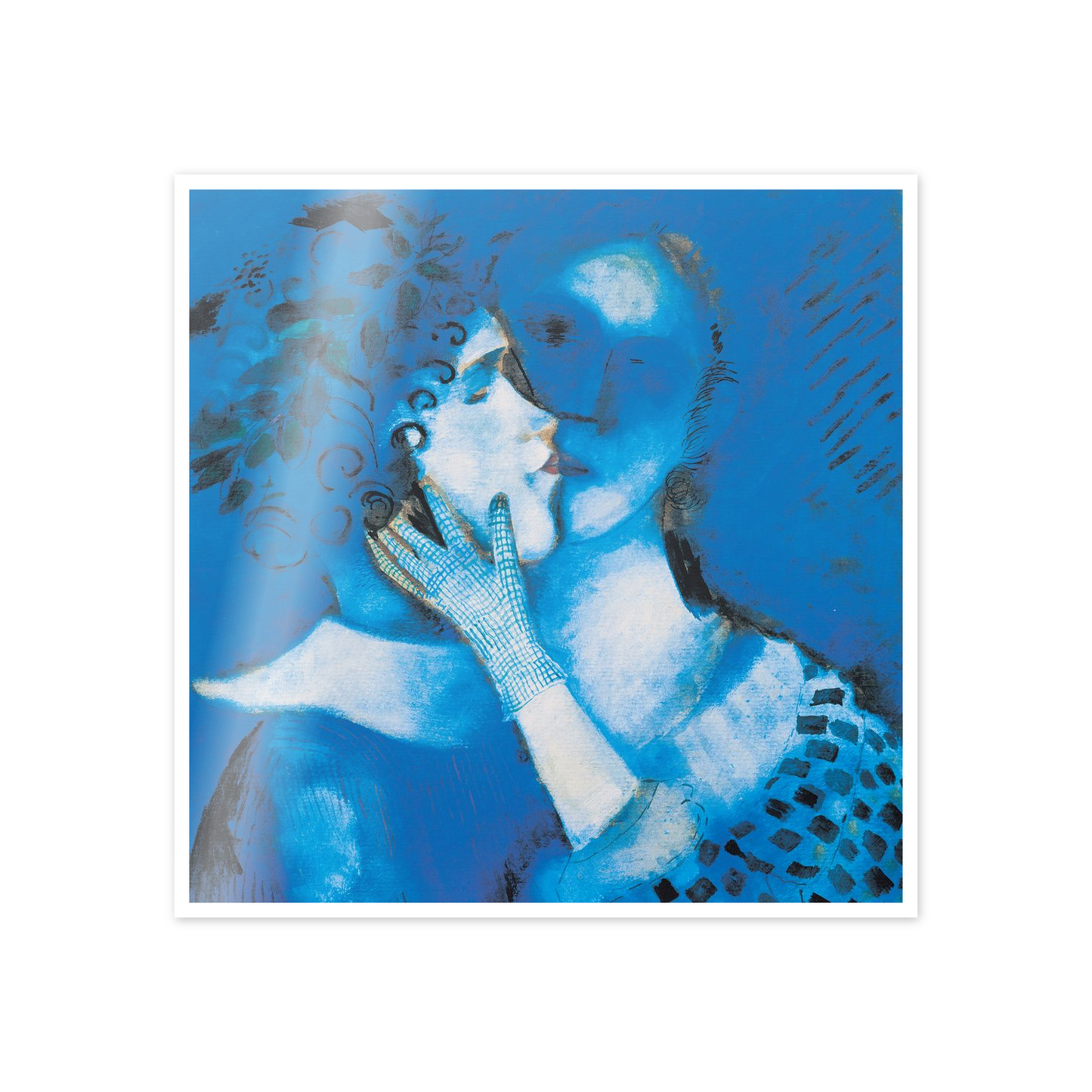 Homage to Chagall - The Blue Lovers cm 50x50
