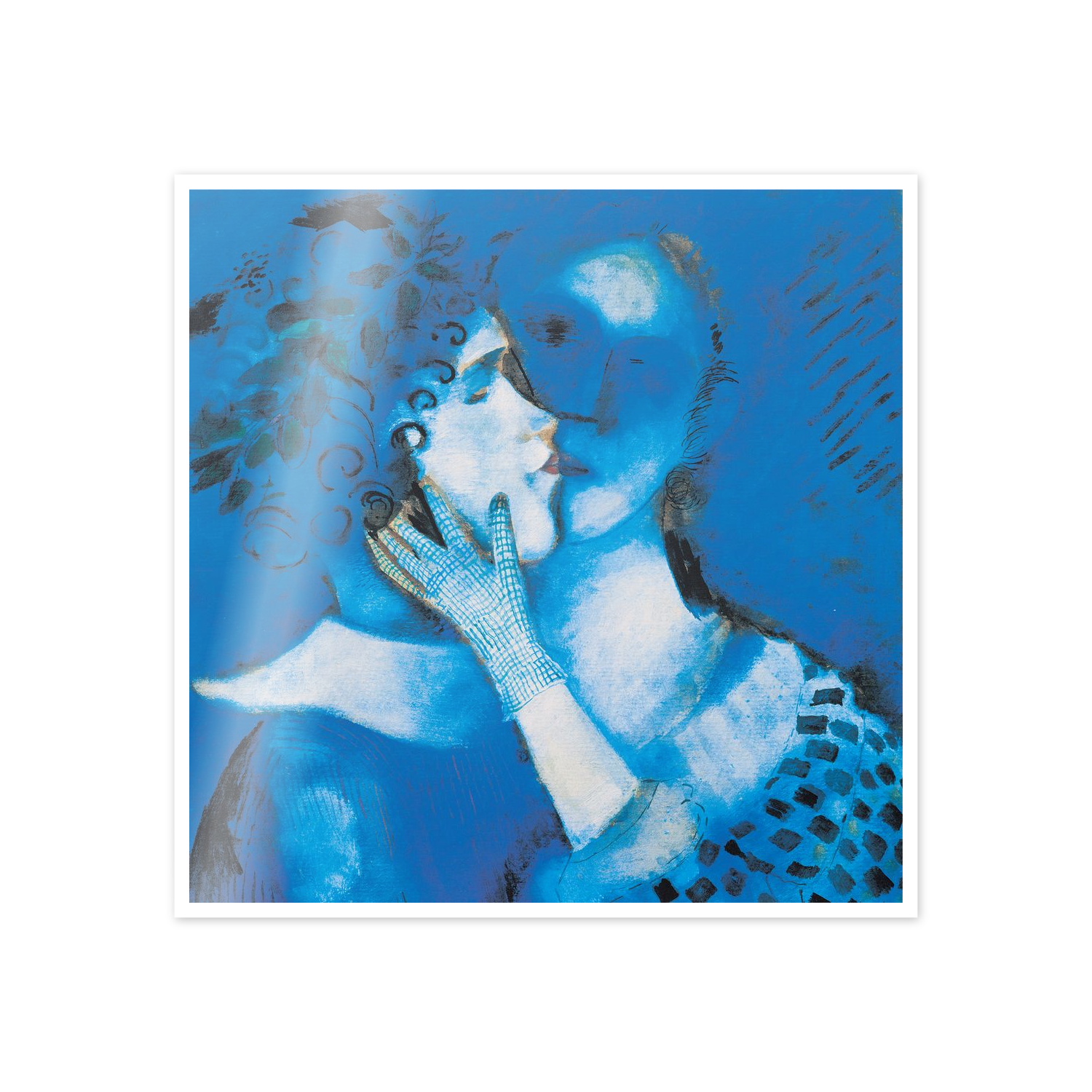 Homage to Chagall - The Blue Lovers cm 50x50