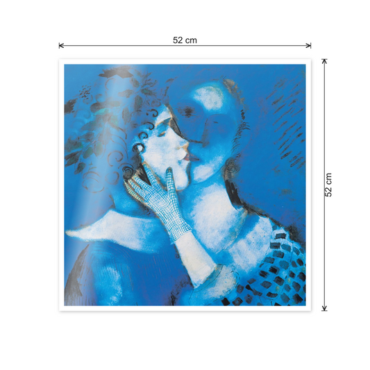 Homage to Chagall - The Blue Lovers cm 50x50 - misure