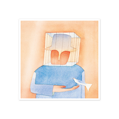 Homage to Folon - Oui La Libertè cm 50x50
