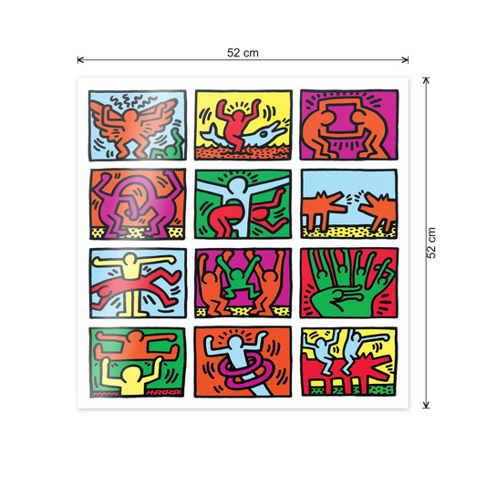 Homage to Haring - Retrospect 1989 cm 50x50 - misure