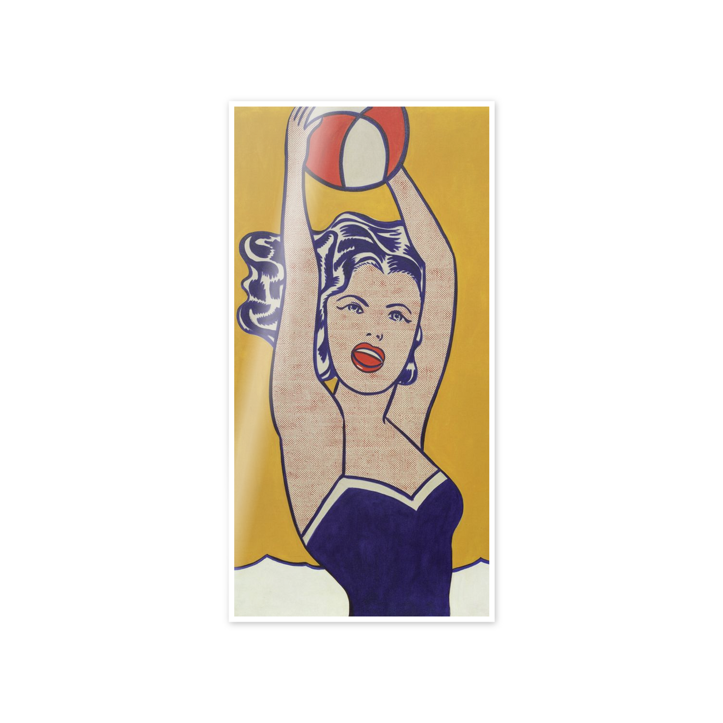 Homage to Lichtenstein - Girl With Ball cm 50x100