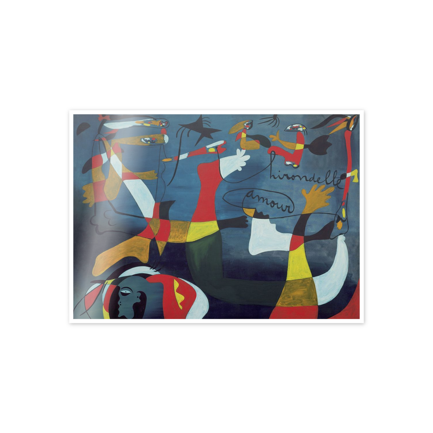 Homage to Mirò - Hirondelle Amour cm 70x50