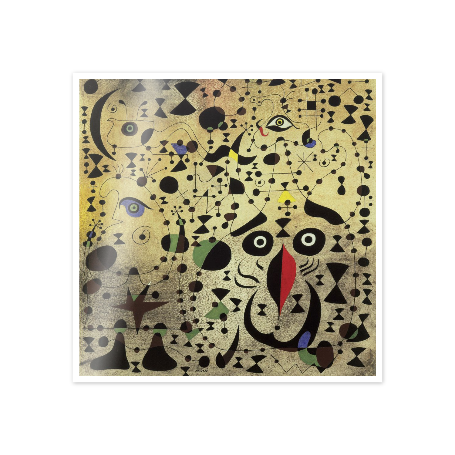 Homage to Mirò - The Beautiful Bird? cm 50x50