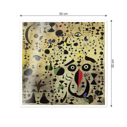 Homage to Mirò - The Beautiful Bird? cm 50x50 - misure