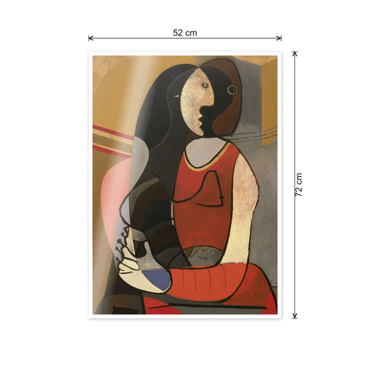 Homage to Picasso - Seated Woman cm 50x70 - misure