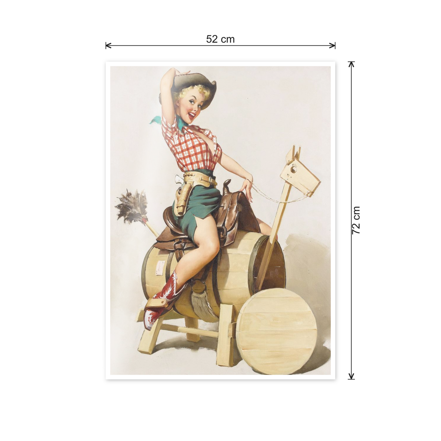 Pin up Horse cm 50x70 - misure