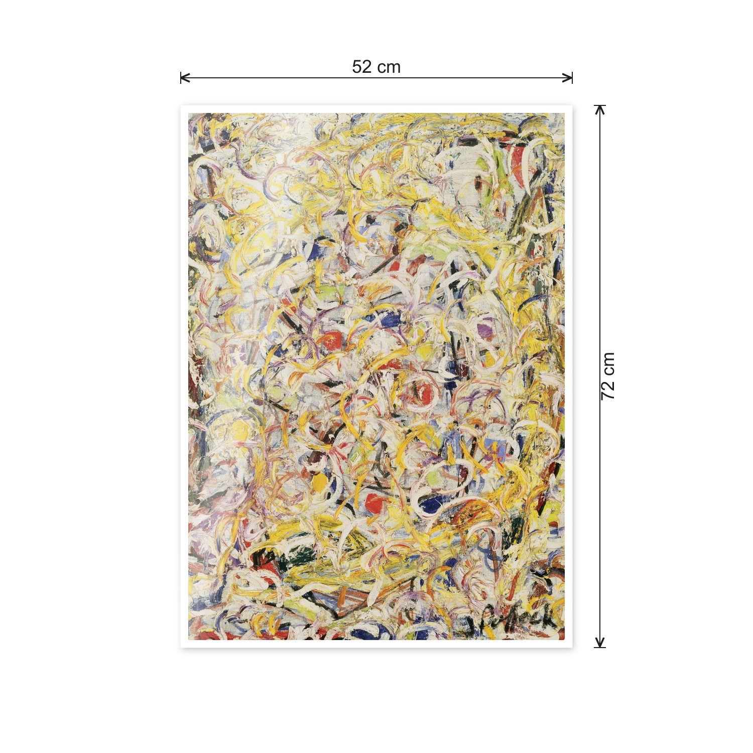 Homage to Pollock - Shimmering Substance cm 50x70 - misure
