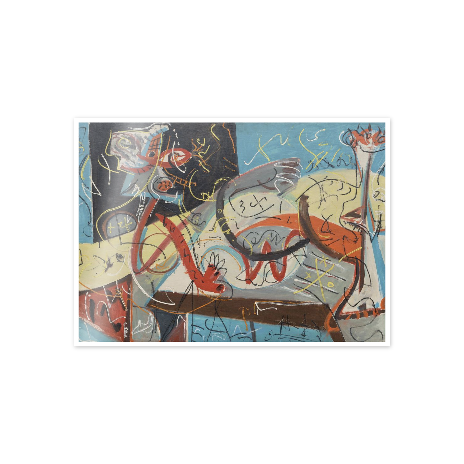 Homage to Pollock - Stenographic Figure cm 70x50