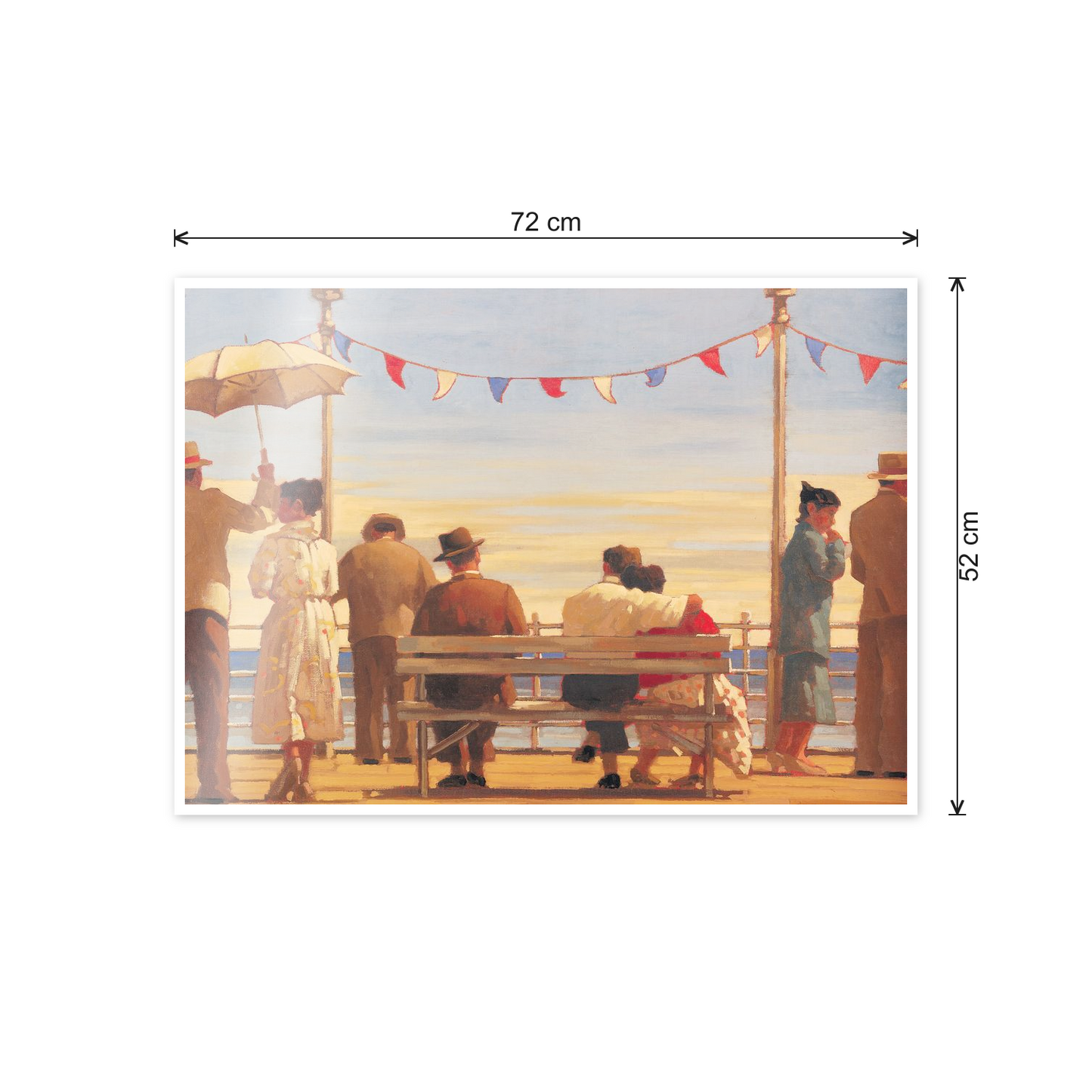 Homage to Vettriano - The Pier cm 70x50 - misure