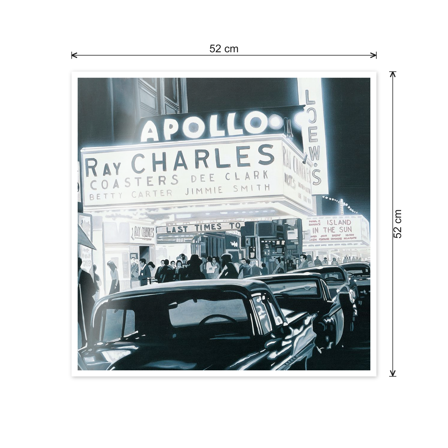 Ray Carles Apollo cm 50x50 - misure