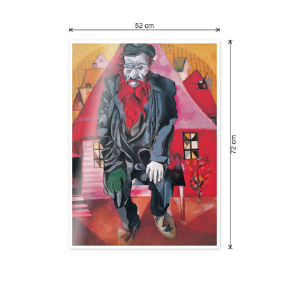 Homage to Chagall - Jew in Pink cm 50x70 - misure