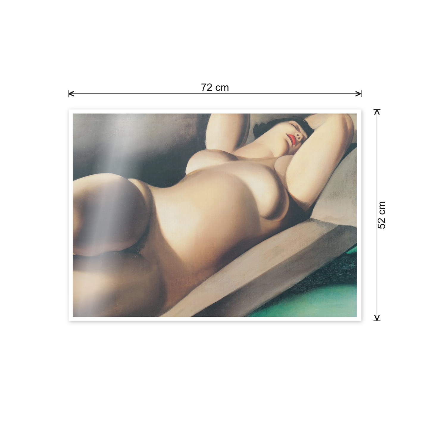 Homage to De Lempicka - The Beautiful Rafaelo in Green cm 70x50 - misure