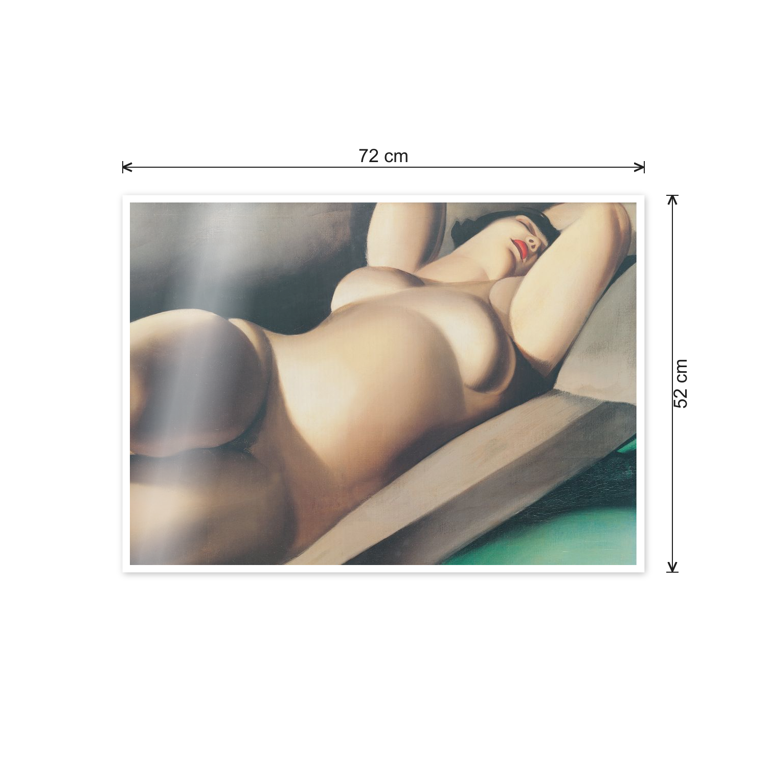 Homage to De Lempicka - The Beautiful Rafaelo in Green cm 70x50 - misure