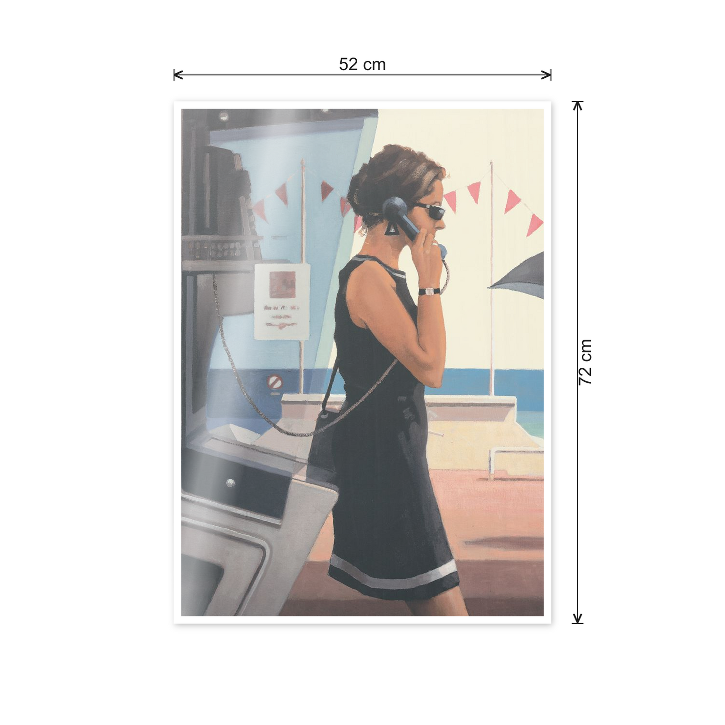 Homage to Vettriano - Her Secret Life cm 50x70 - misure