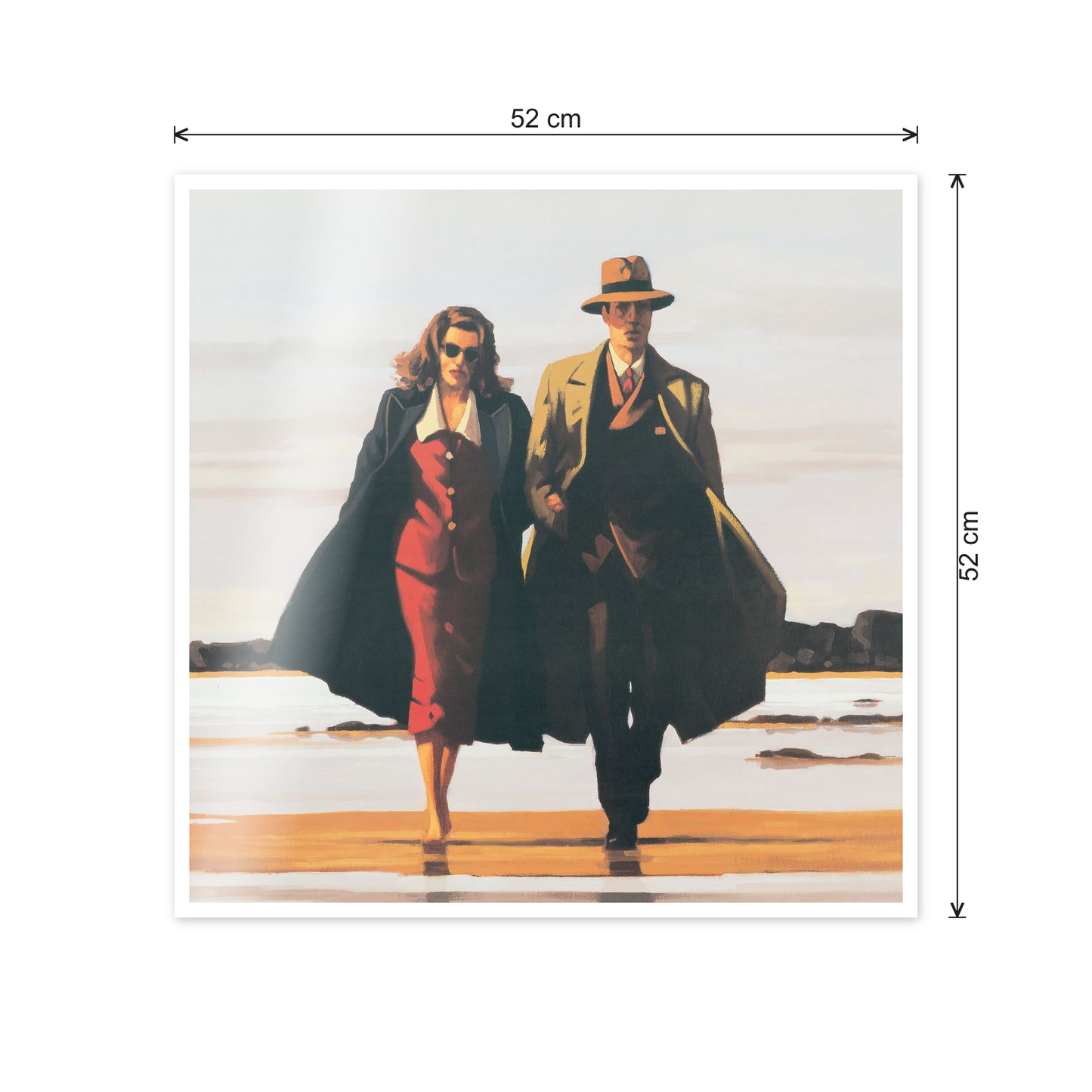 Homage to Vettriano - The Road To Nowhere cm 50x50 - misure