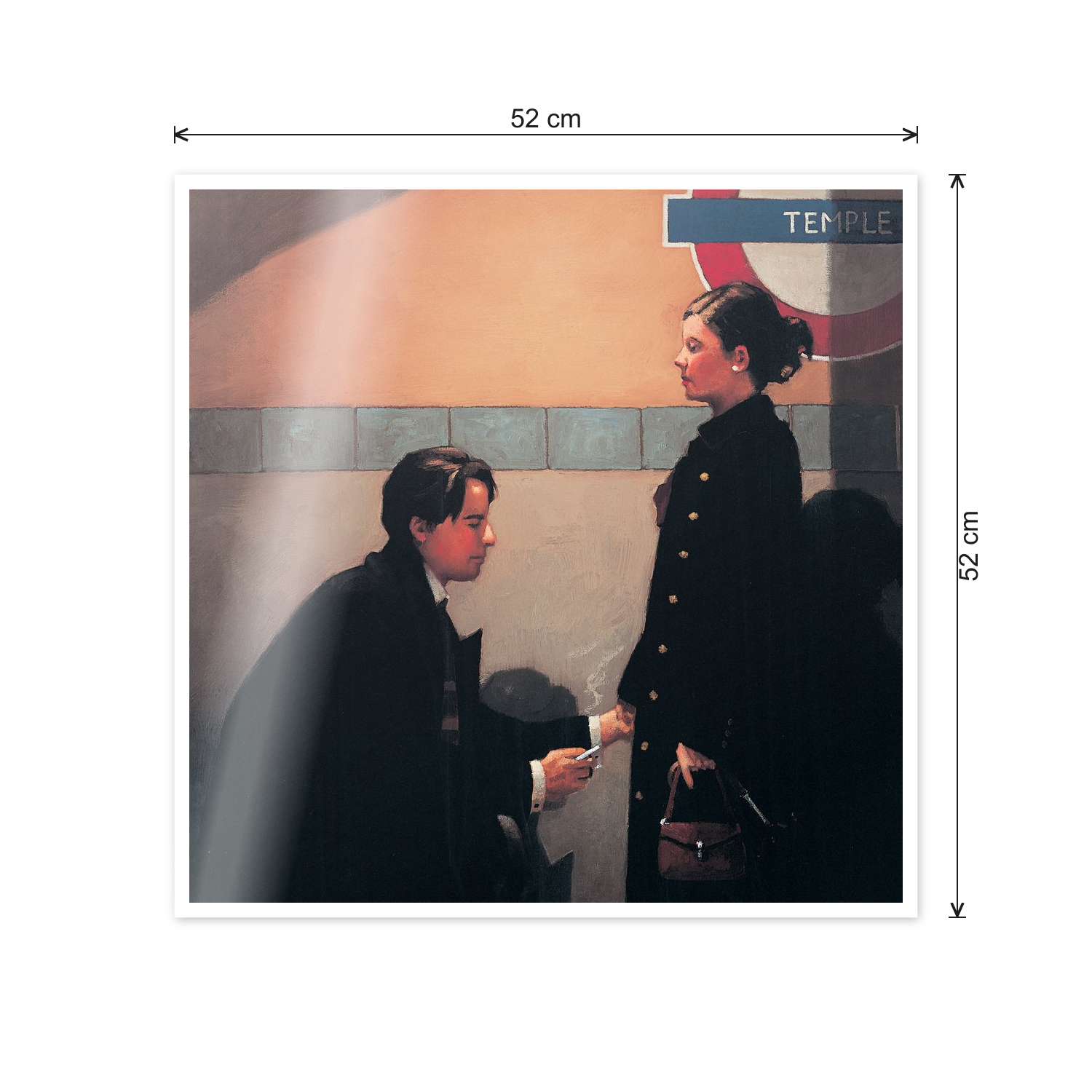 Homage to Vettriano - The Runaways cm 50x50 - misure