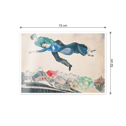 Homage to Chagall - On the City cm 70x50 - misure