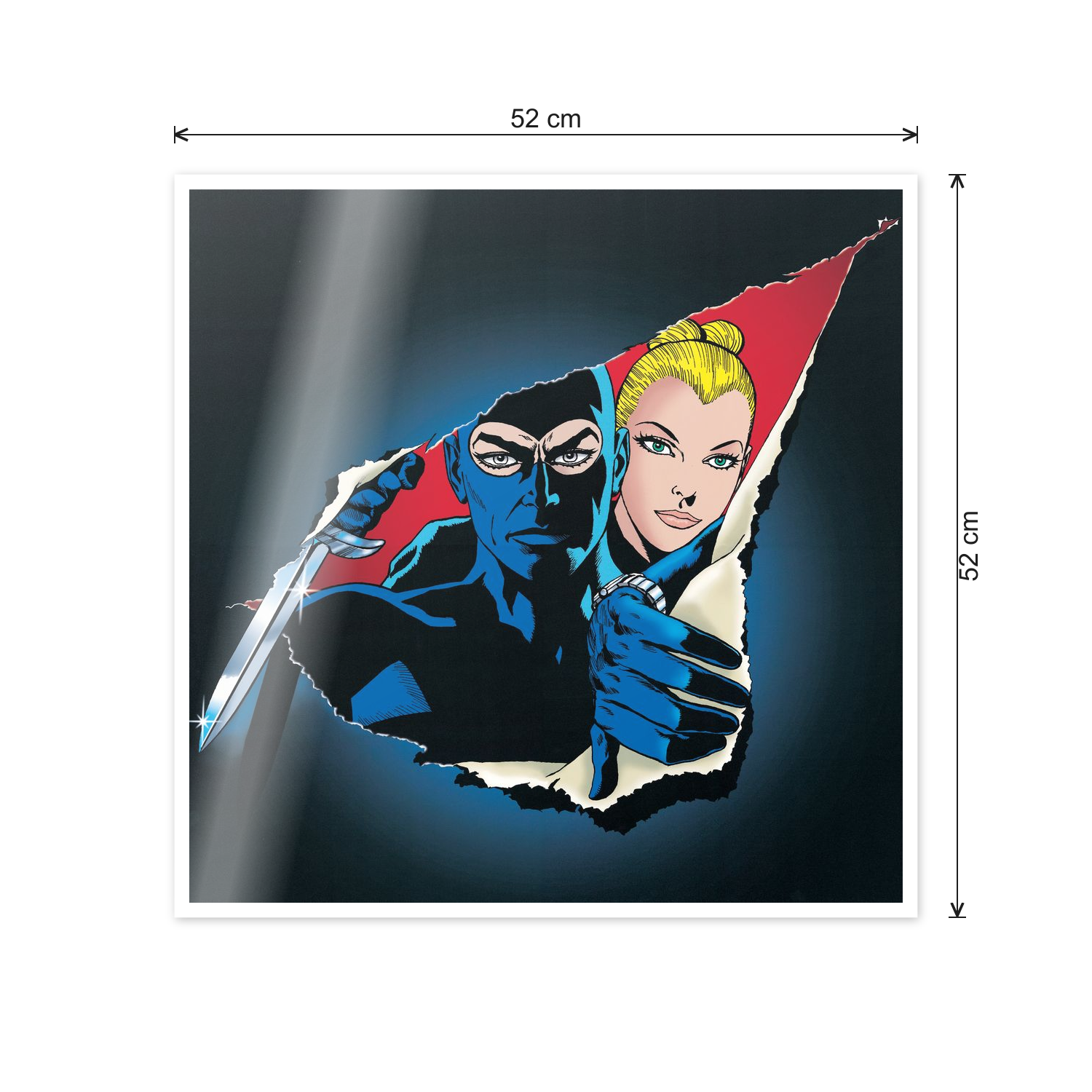 Homage to Diabolik- The Dagger cm 50x50 - misure