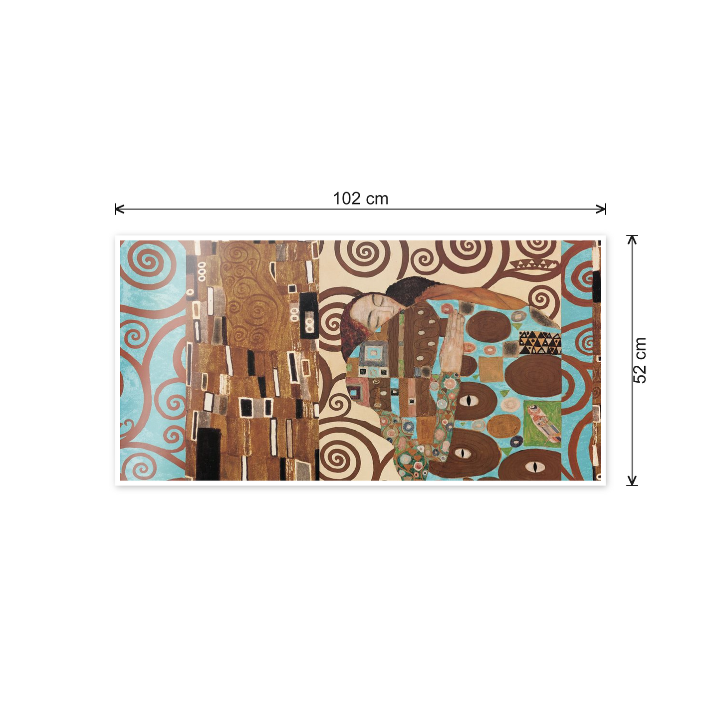 Homage to Klimt - Anniversary patchwork cm 100x50 - misure