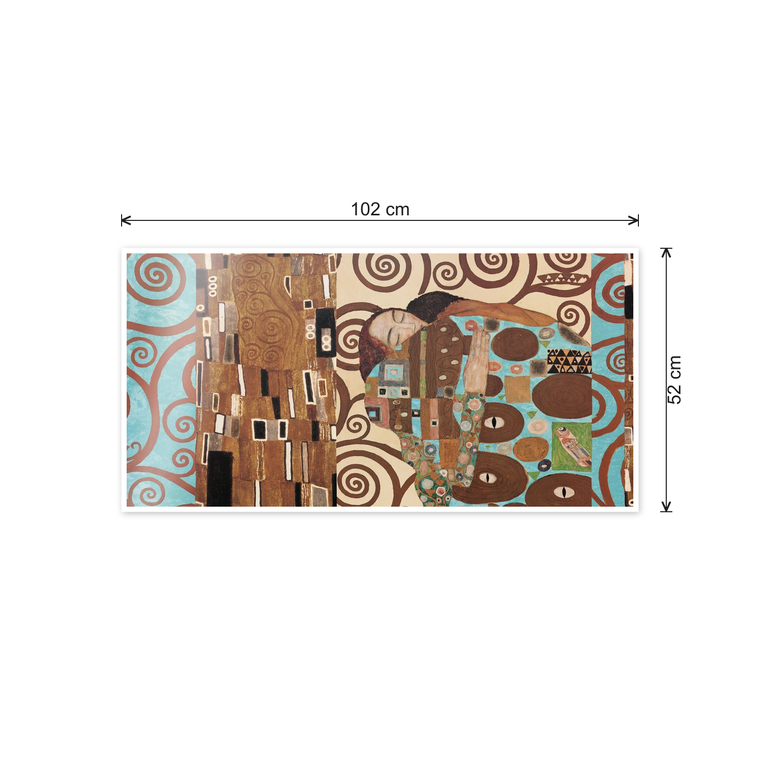 Homage to Klimt - Anniversary patchwork cm 100x50 - misure