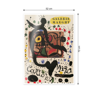 Homage to Mirò - Cartoon cm 50x70 - misure