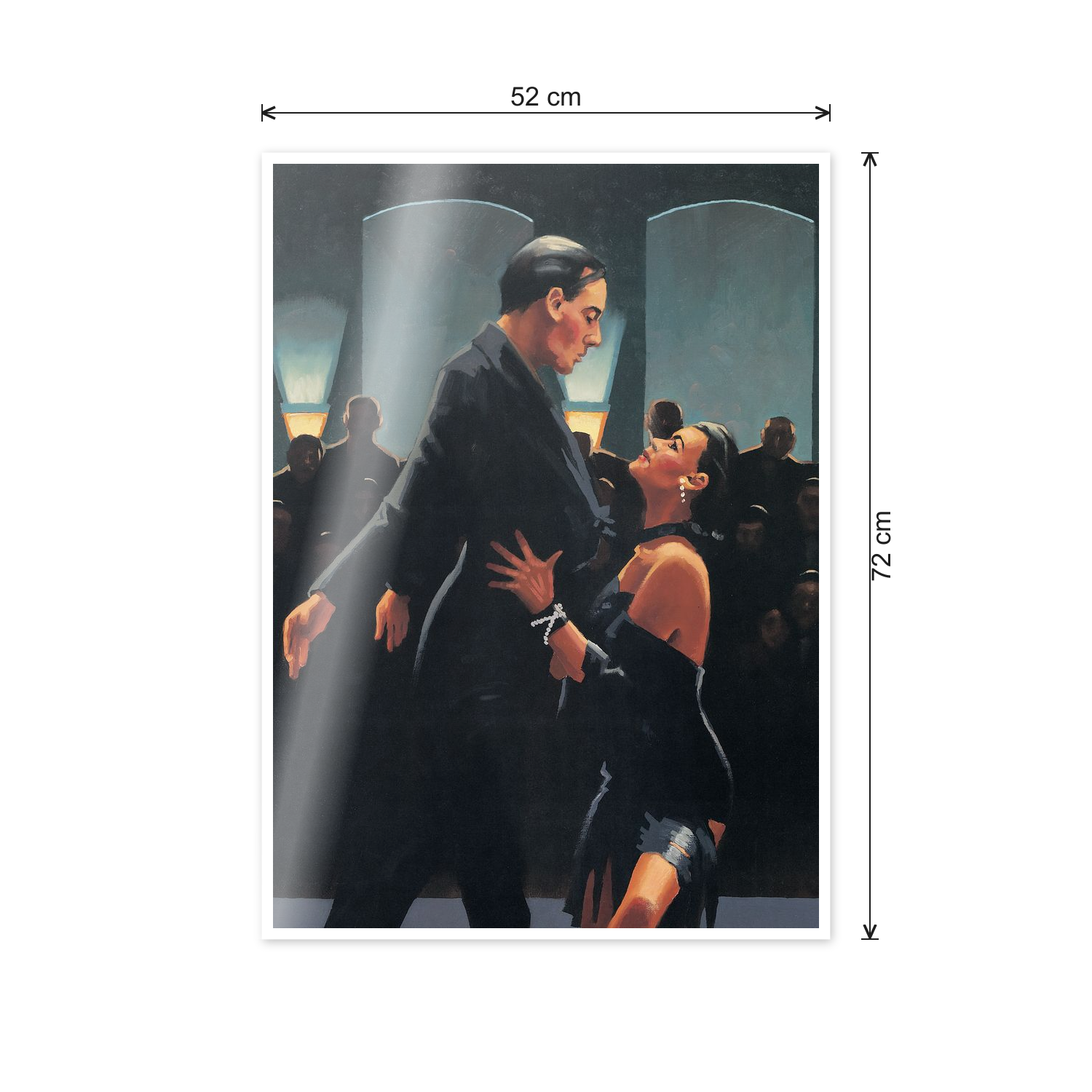Homage to Vettriano - Rumba In Black cm 50x70 - misure