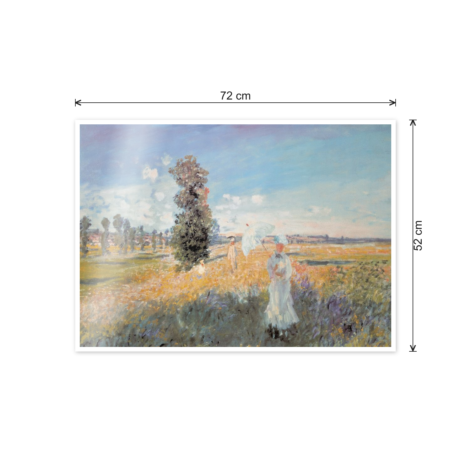 Homage to Monet - Fields in Spring cm 70x50 - misure