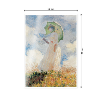 Homage to Monet - Lady With Umbrella cm 50x70 - misure