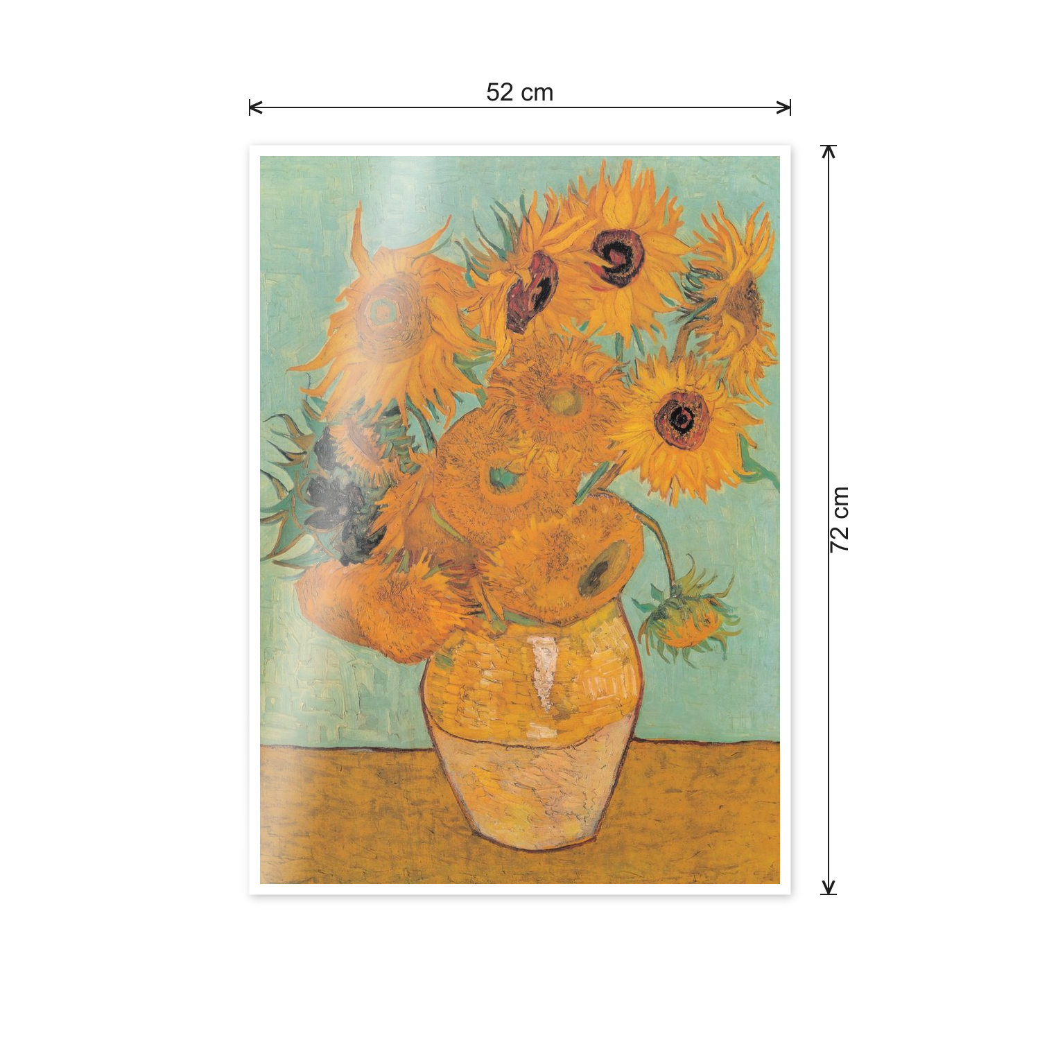 Homage to Van Gogh - Sunflowers cm 50x70 - misure