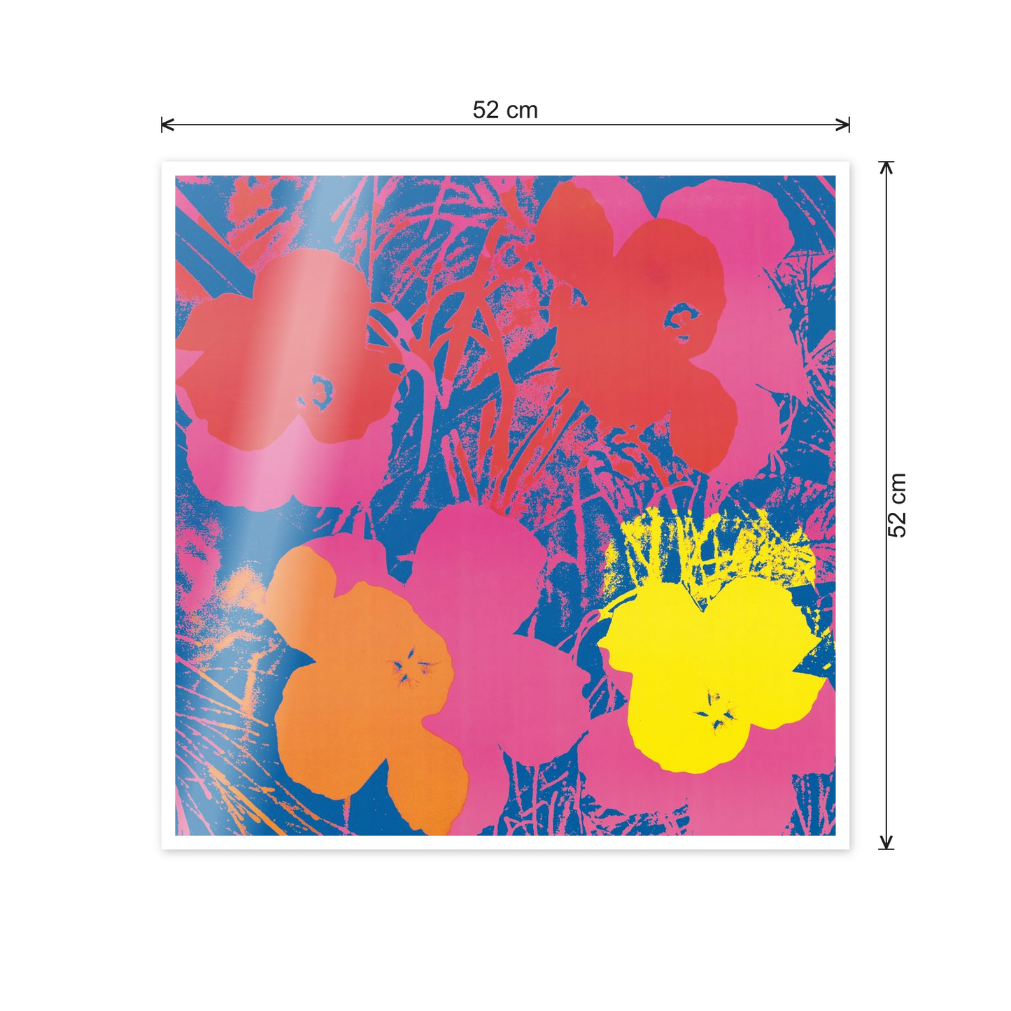 Homage to Warhol - Flowers, 1970 cm 50x50 - misure