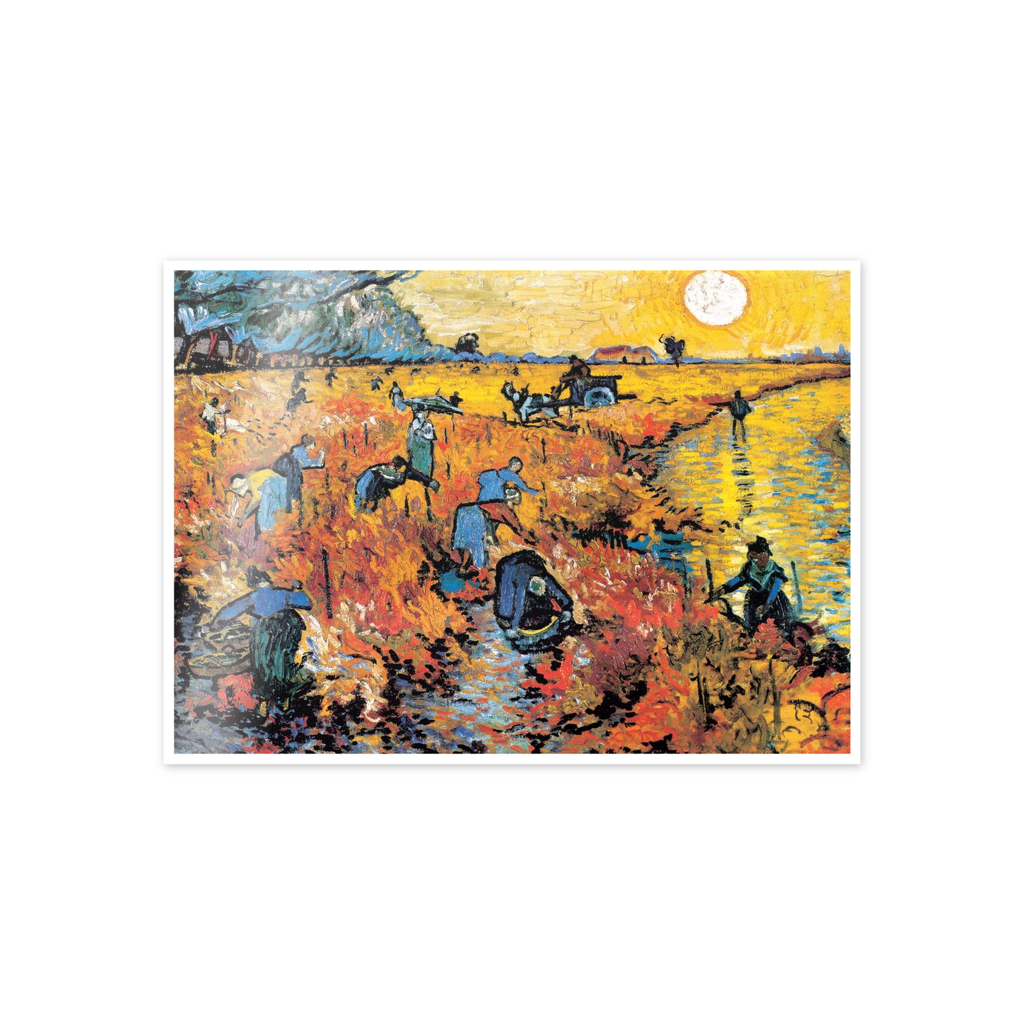 Homage to Van Gogh - Die Roten Weinberge Von Arles cm 70x50