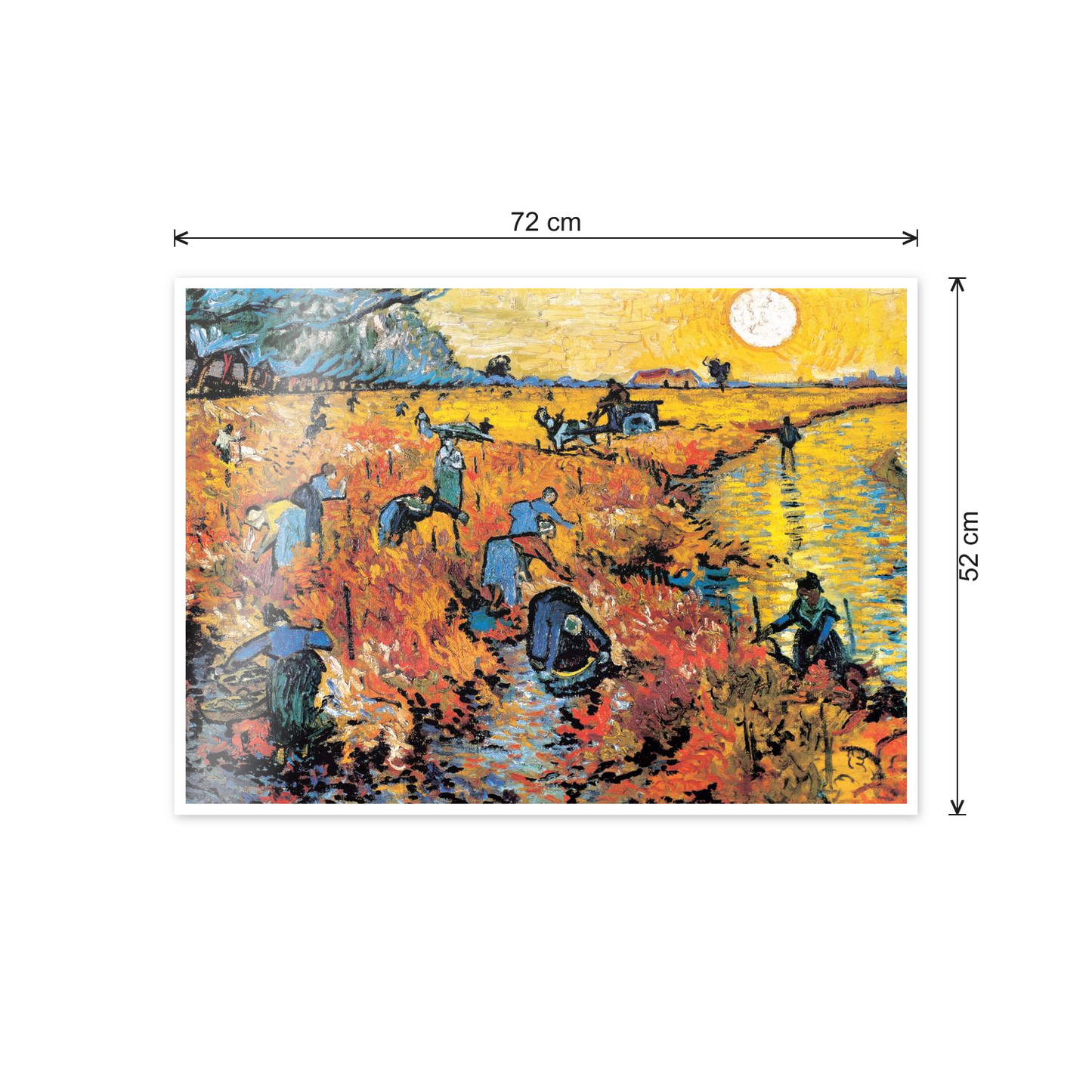 Homage to Van Gogh - Die Roten Weinberge Von Arles cm 70x50 - misure