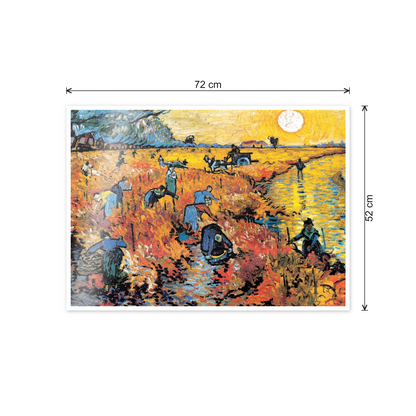 Homage to Van Gogh - Die Roten Weinberge Von Arles cm 70x50 - misure