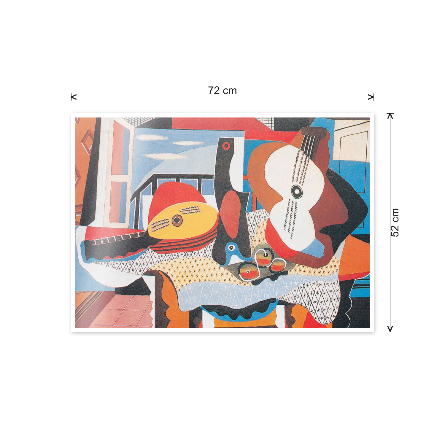 Homage to Picasso - Mandolino E Chitarra, 1924 cm 70x50 - misure