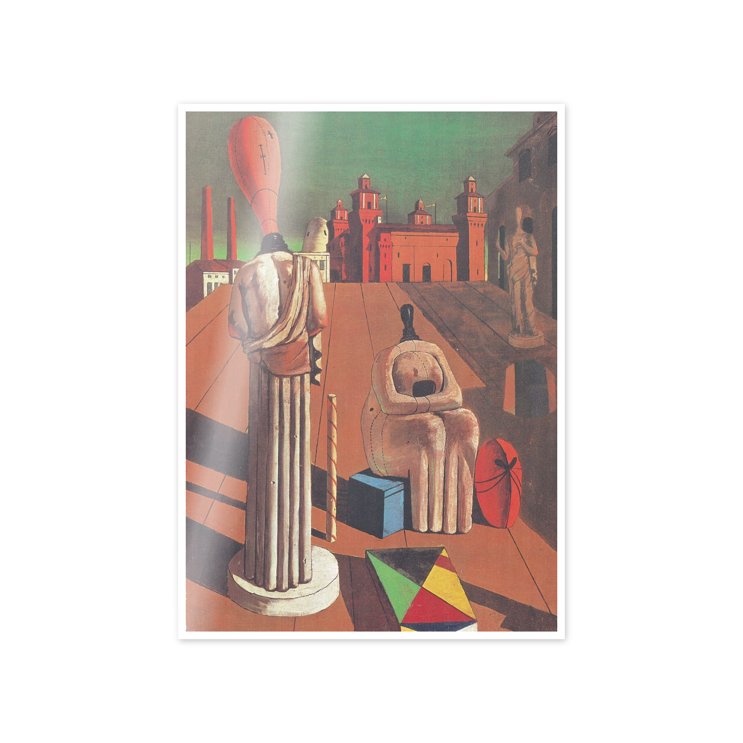 Homage to De Chirico - The Unsettling Muses cm 50x70