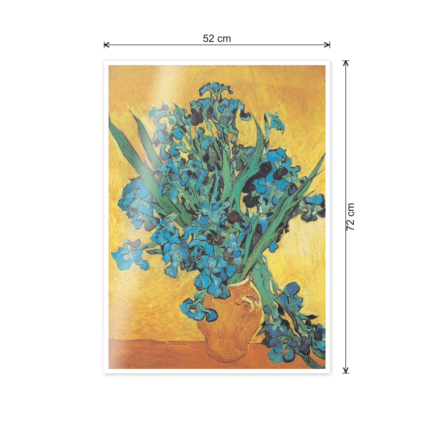 Homage to Van Gogh - The Irises cm 50x70 - misure
