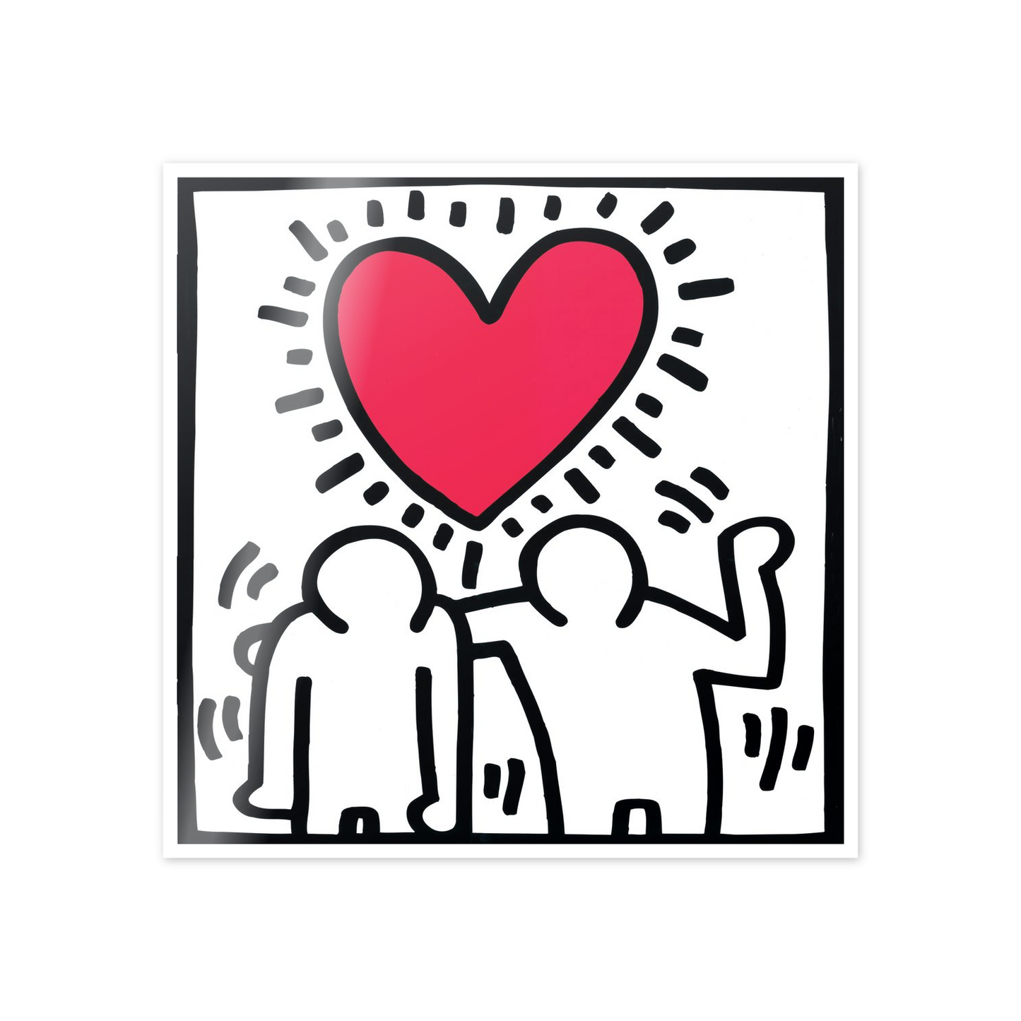 Homage to Haring - Untitled Wedding Invitation cm 50x50