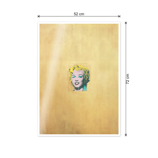 Homage to Warhol - Golden Marilyn Monroe, 1962 cm 50x70 - misure