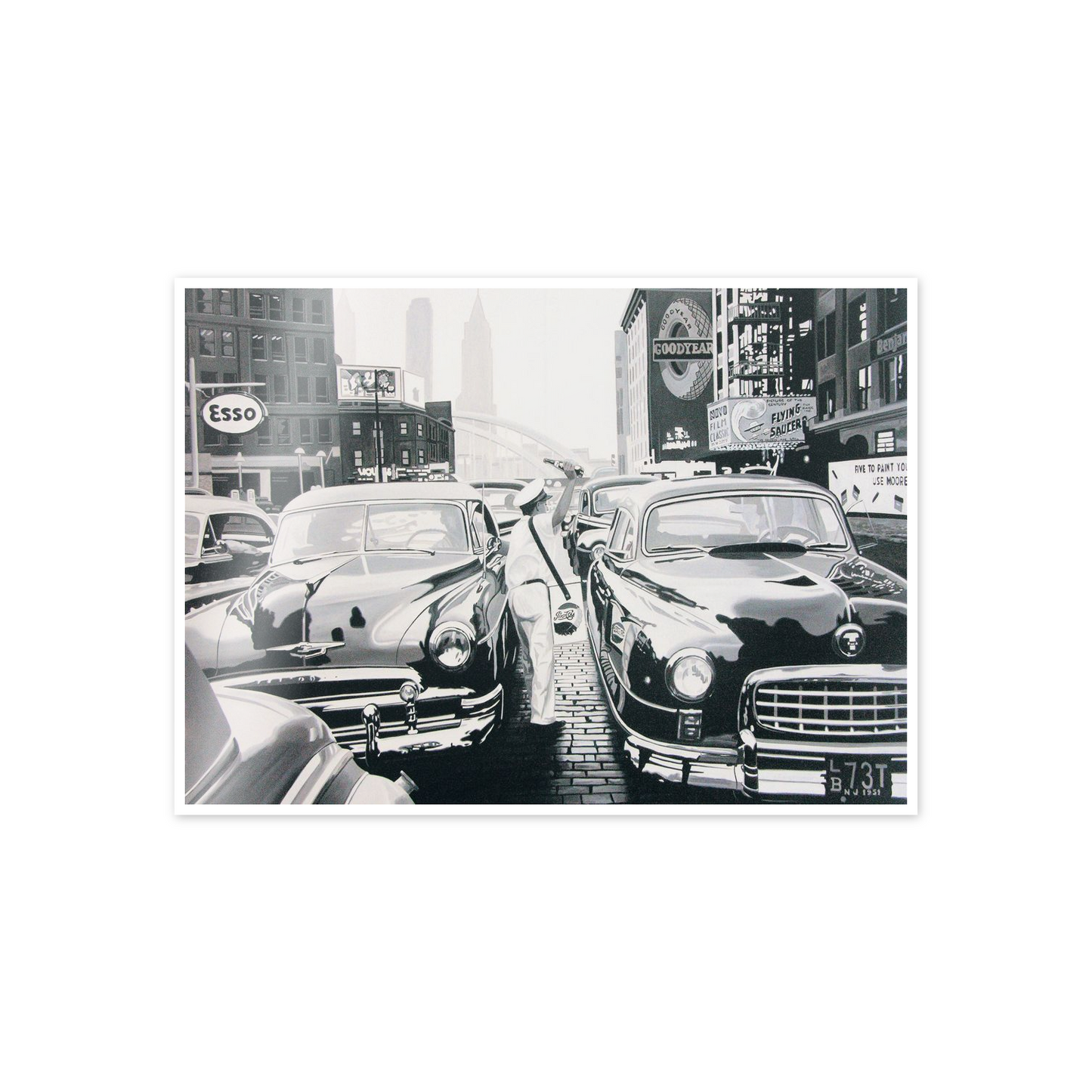 Cars in traffic cm 70x50