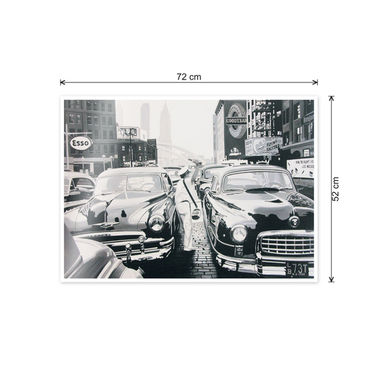 Cars in traffic cm 70x50 - misure