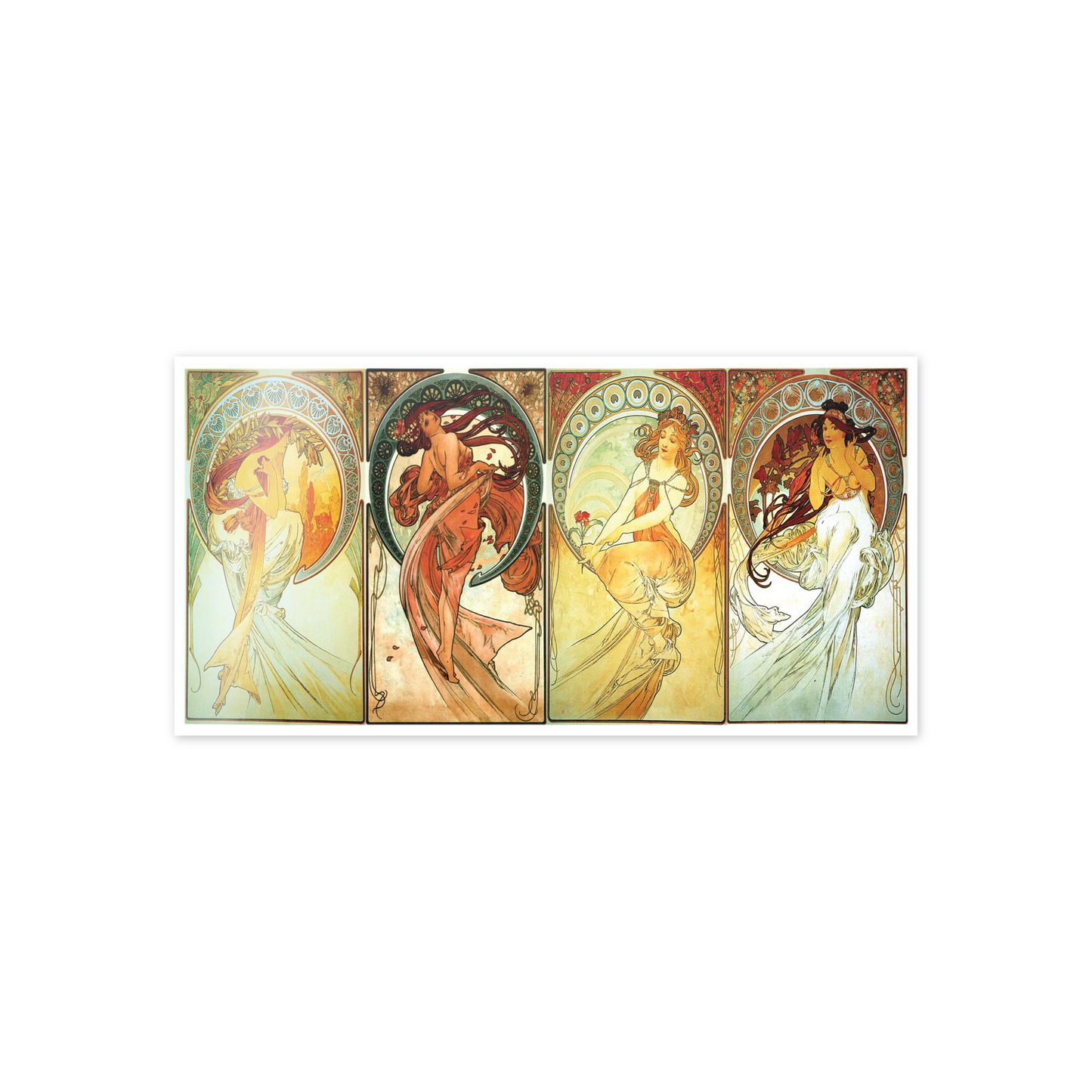 Homage to Mucha - Poetry, dance, painting, music cm 100x50