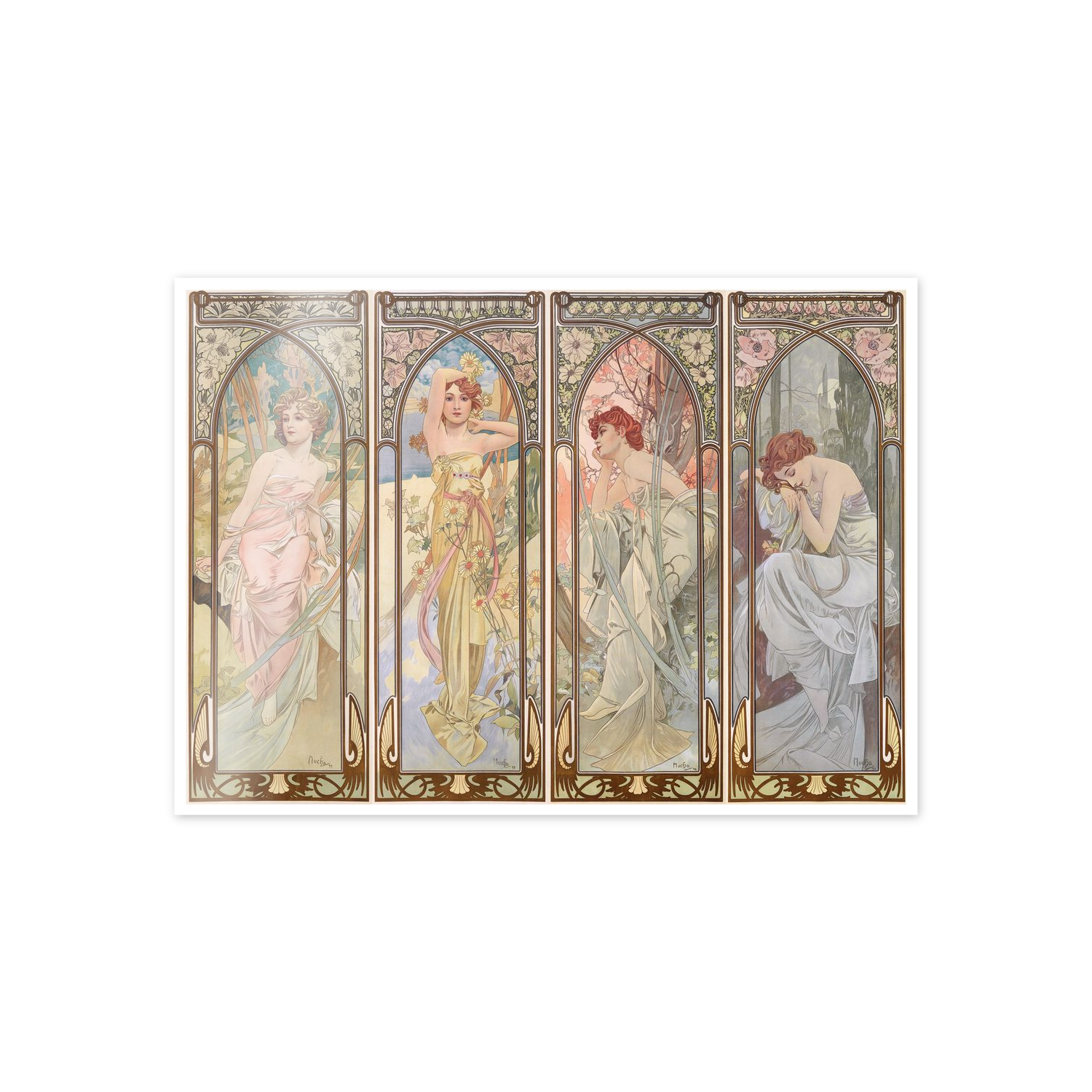 Homage to Mucha - Time of the day cm 70x50