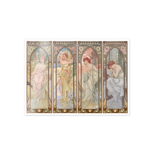 Homage to Mucha - Time of the day cm 70x50
