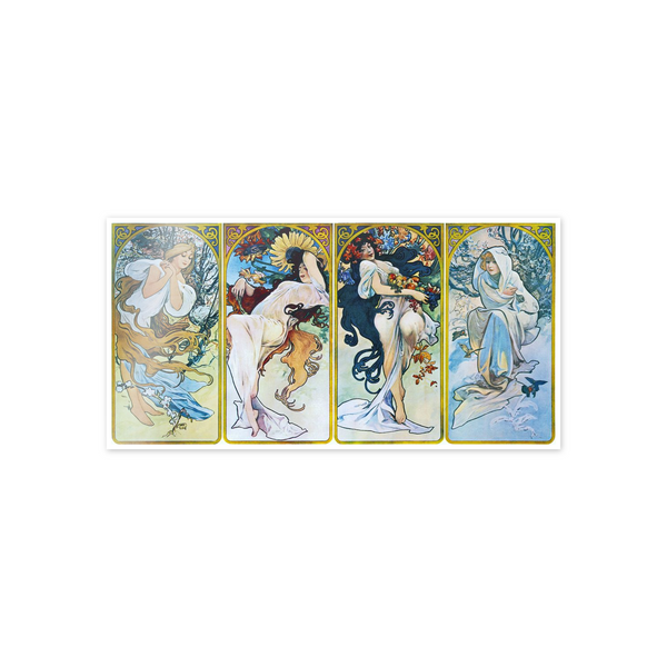Homage to Mucha - Les saisons 1897 - cm 102x52 - Adesivo da Muro