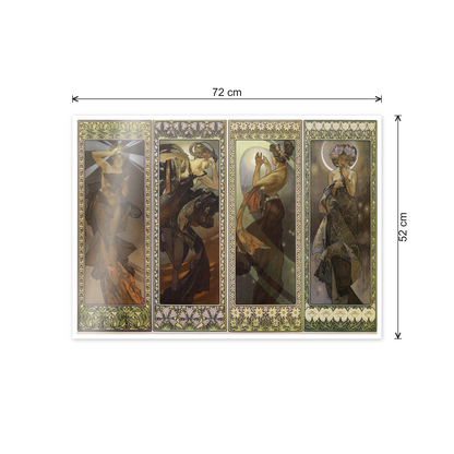 Homage to Mucha - The moon and stars cm 70x50 - misure