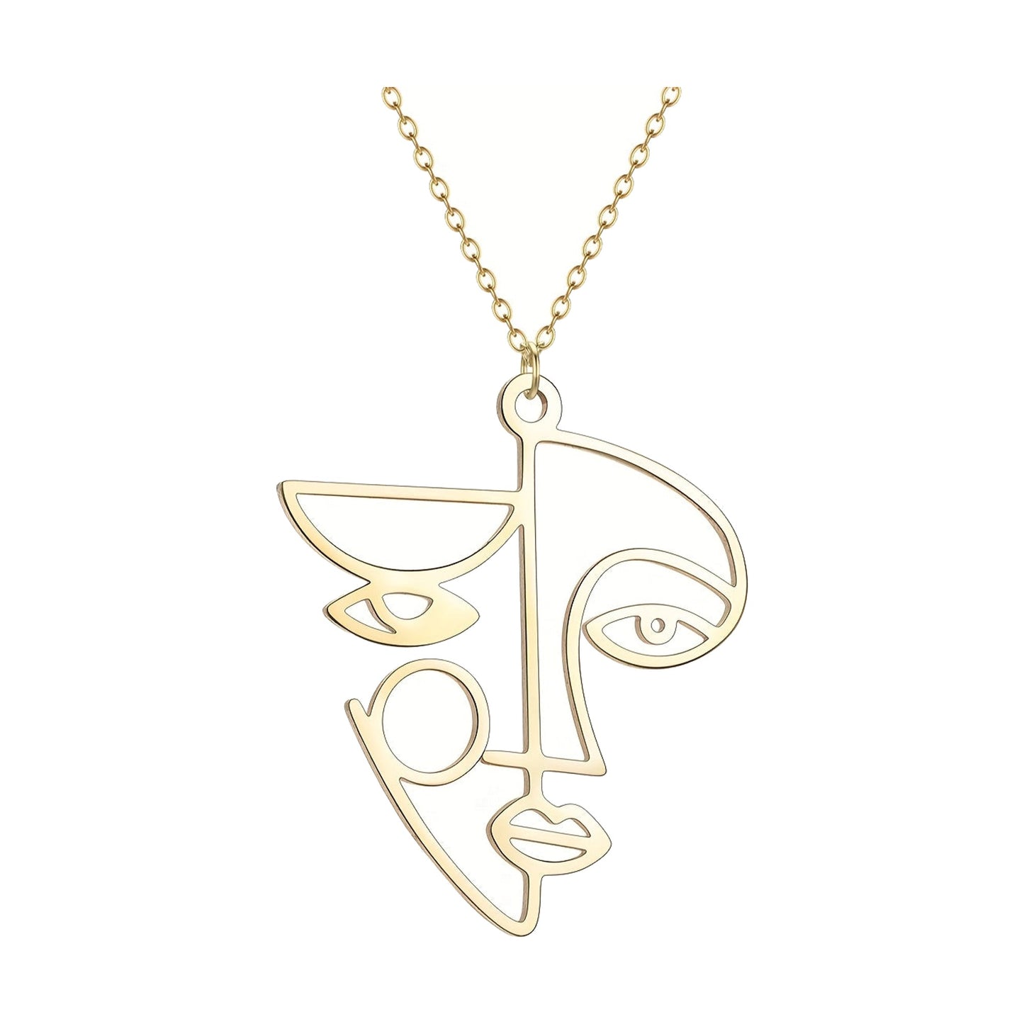 Collana con ciondolo viso donna Picasso