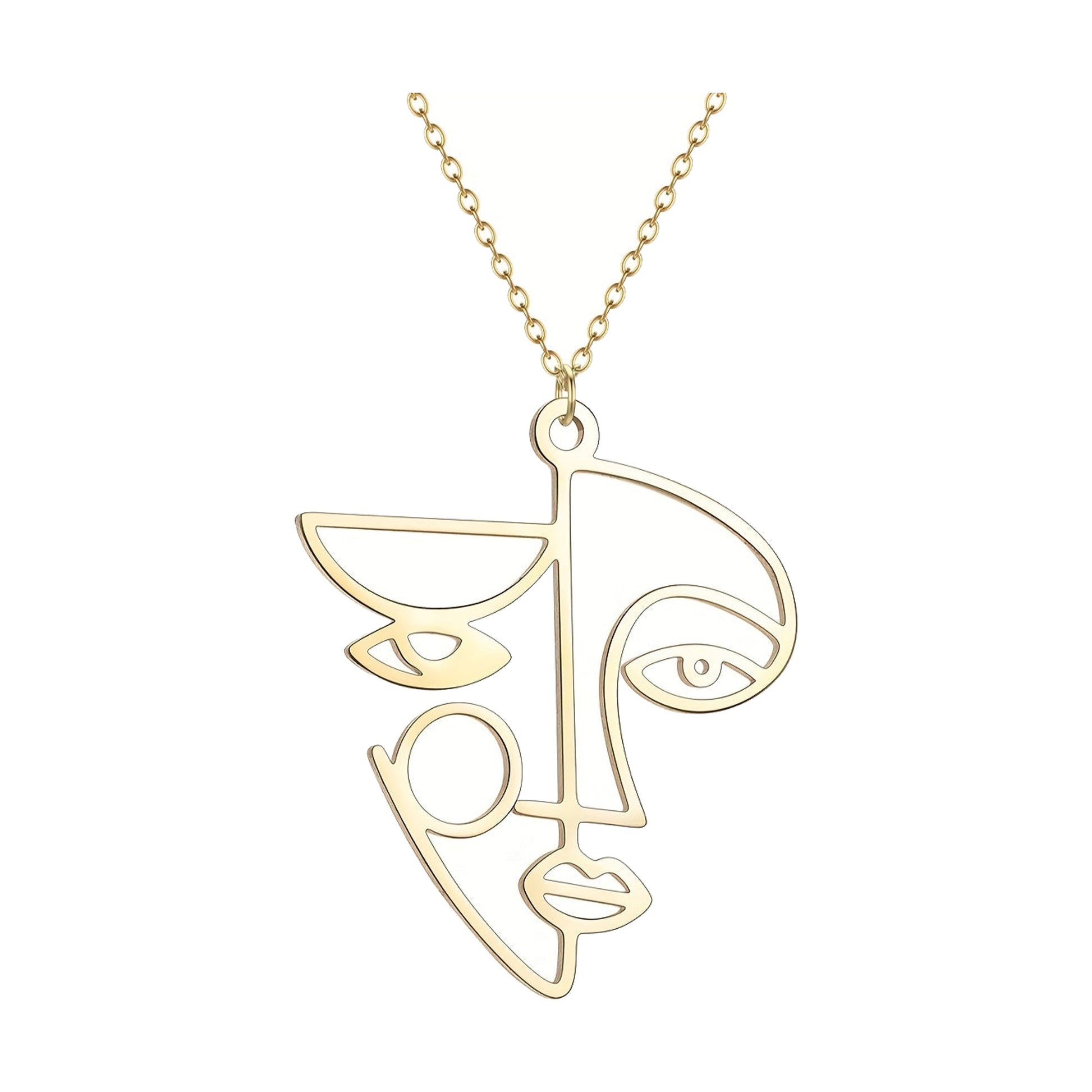 Collana con ciondolo viso donna Picasso